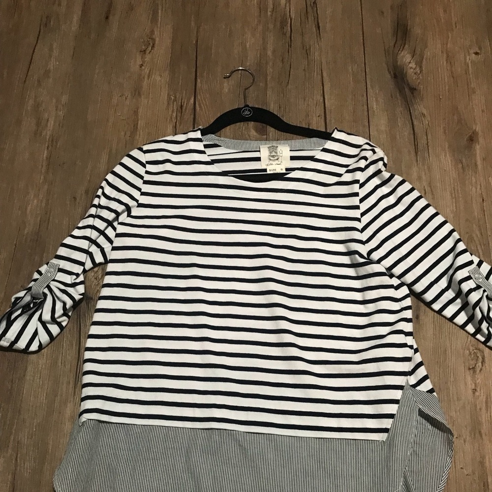 3/4 length stripe top